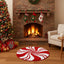 Tapete baño navideño bastón caramelo antiderrap lavable 24x