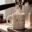 Taza Regalo Amantes Libros Diseño Floral Estantería