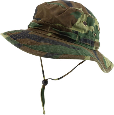 Sombrero caza cordón barbilla sarga camuflaje