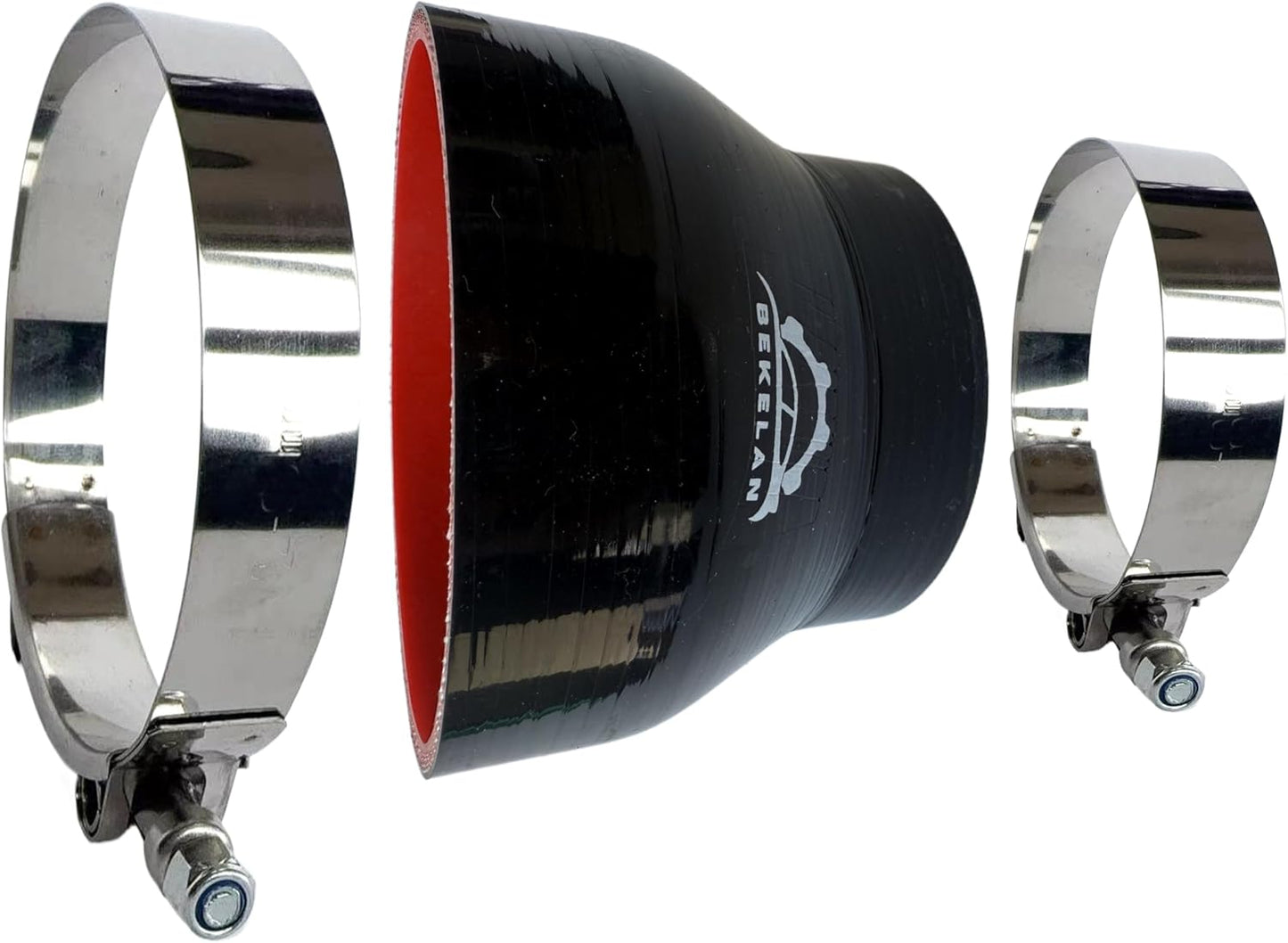 Manguera reductora silicona 3.5-4" acero inox 4 capas