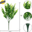 8 Pack Flores Plástico Exteriores Resistentes UV Verde