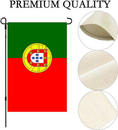 Bandera Portugal 12x18pulg doble cara jardín resistente