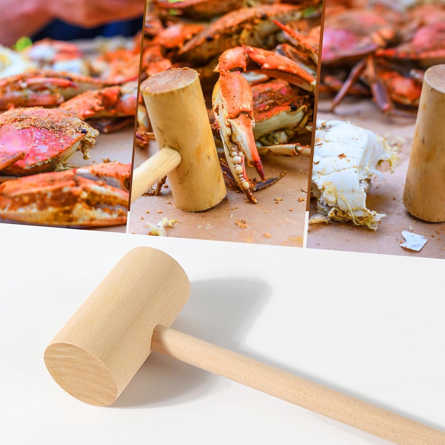 6 Martillos Madera para Mariscos y Chocolate