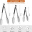 9 Pinzas Acero Inox Antiderrap para Asar 7-12pulg