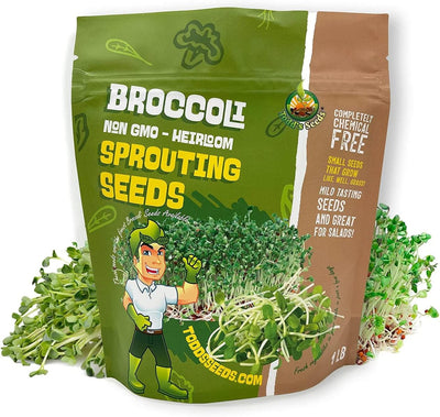Semillas germinantes de brócoli sin químicos 2.5lb
