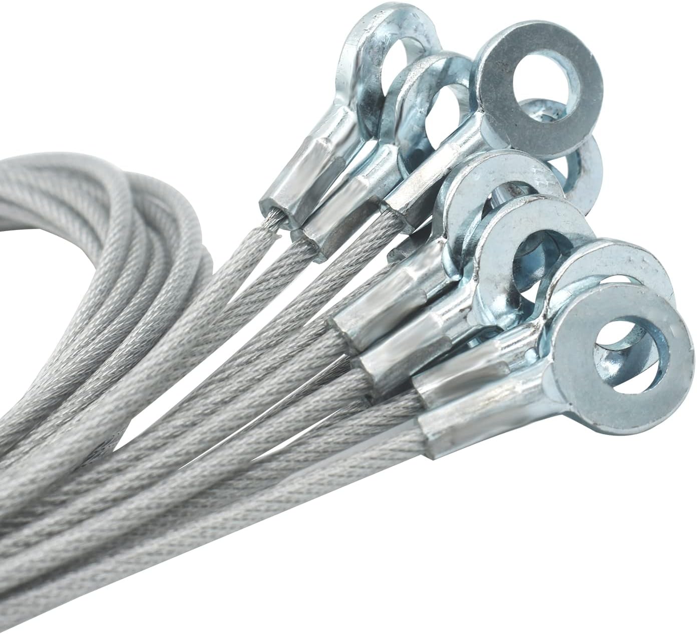 Cable acero galvanizado 1/8pulg con ojales 10pzas