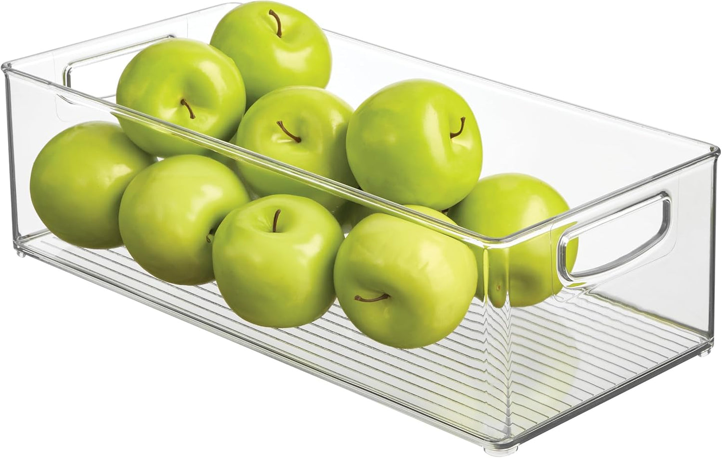 Contenedor apilable transparente para cocina y despensa