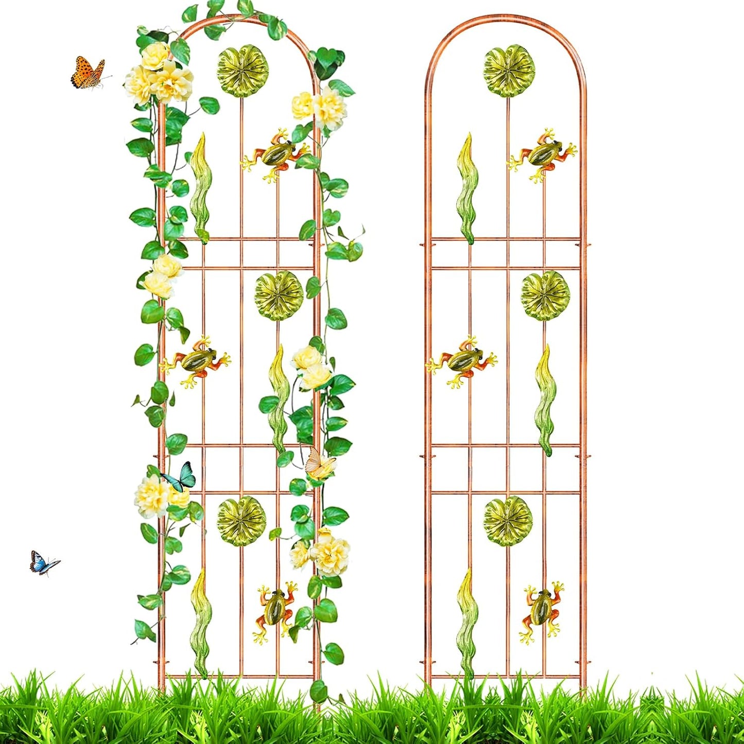 2 Enrejados Metal Soporte Plantas Trepadoras Jardín