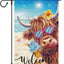 Bandera jardín vaca 12x18" doble cara decoración
