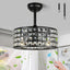 Ventilador techo sin aspas luces control remoto 18pulg negro