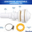 Jet retorno ajustable 1-1/4 y 1-1/2" acero inox