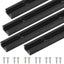 T Track Aluminio 12pulg Negro Pack 4 con Tornillos