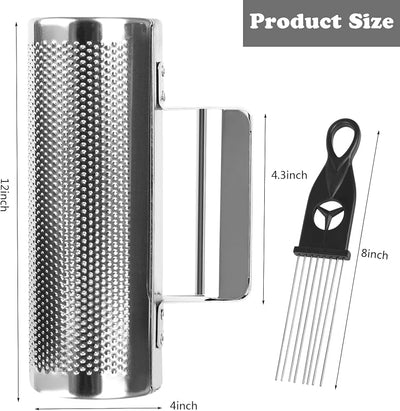 Guiro acero inox 12x4 pulg raspador percusión latina