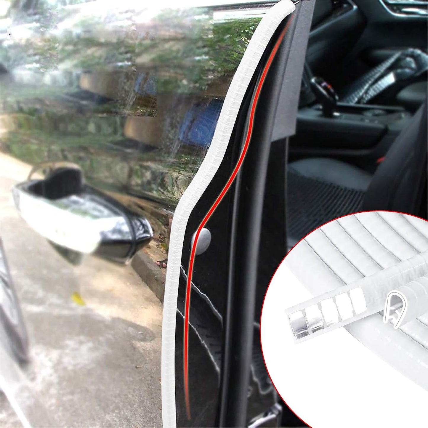 Protectores puerta auto 4m goma forma U anticolisión