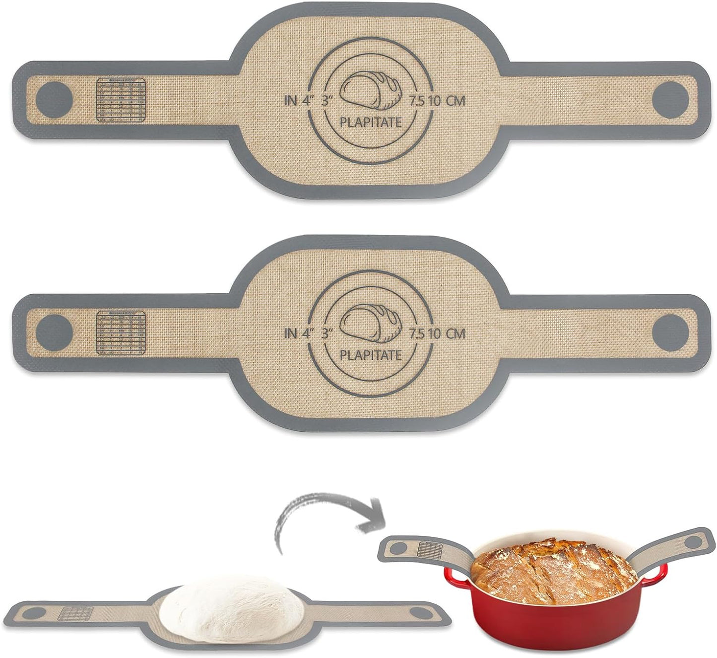 Tapete silicona horno holandés antiadherente set 2 gris
