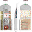Organiz. rollos papel regalo 40x17" gris doble cara