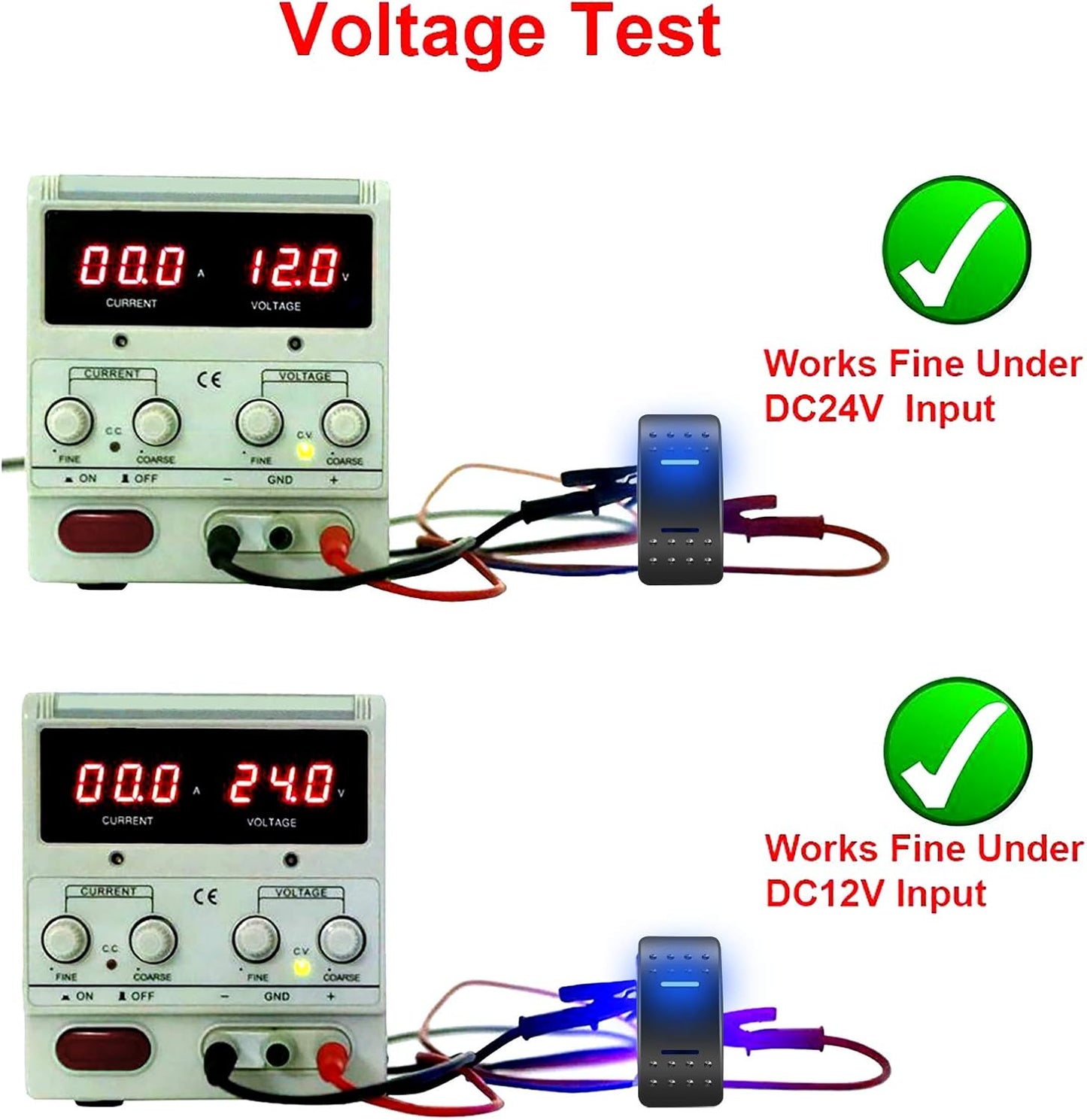 Interruptor basculante impermeable 12V 24V 7 pines para vehículos