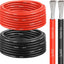 Cable silicona 10 AWG 25 ft cobre estañado rojo y negro