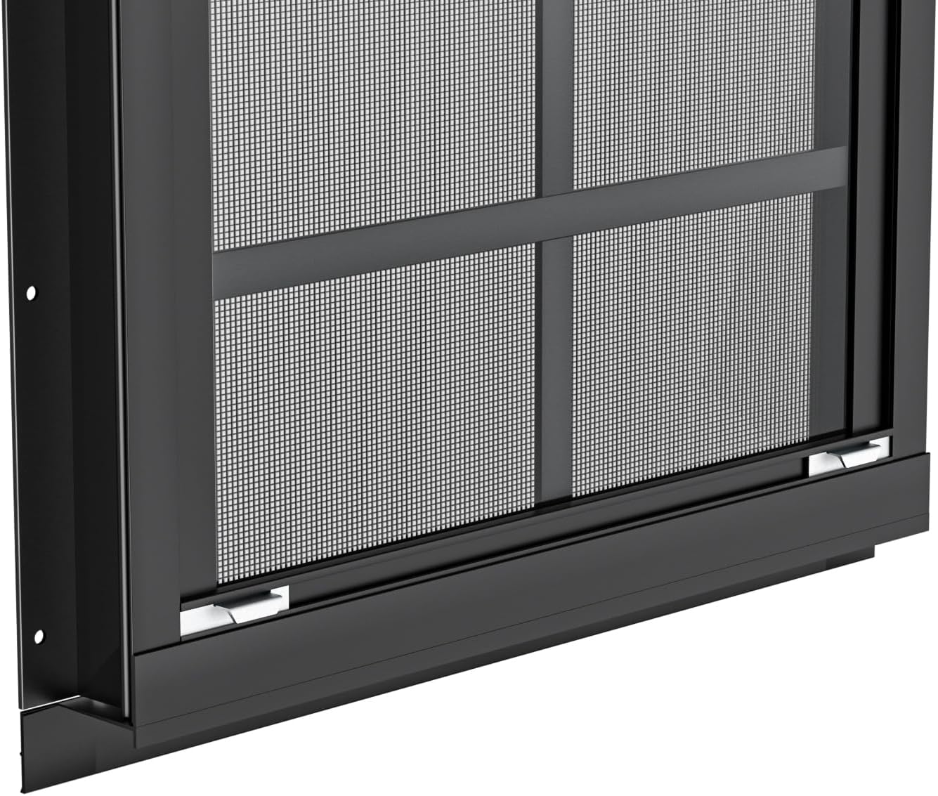 2 Ventanas Cobertizo 18x23pulg Negras Hogar