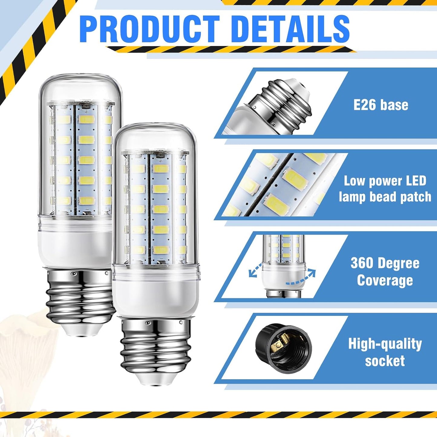 2 Juegos Luces Cultivo Hongos E26 48 LED