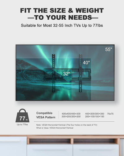 Soporte TV pared brazos articulados 32-55pulg