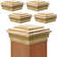 4 Tapas Madera Cedro 6x6pulg Protección Valla
