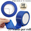 Cinta pintor 2pulg azul 10 rollos 550yardas