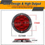 Luces traseras redondas 4pulg LED superflux para remolque 12V