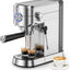 Cafetera Espresso 20 Bar Acero Inox con Espumador Leche