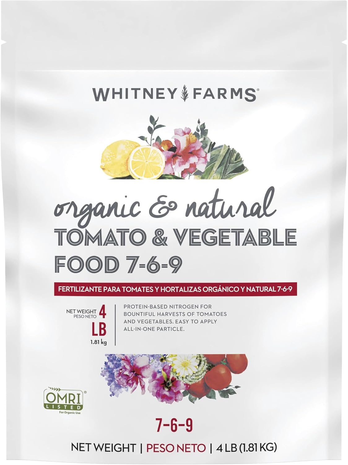 Fertilizante orgánico para tomates y vegetales 4 lb