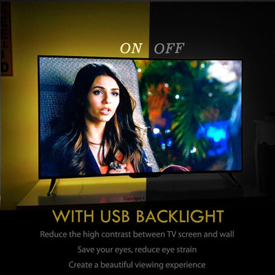 Tira luces LED TV 85-95pulg USB cubierta RF decoración
