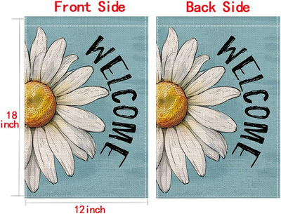 Bandera jardín doble cara 12x18pulg texto hello sunshine