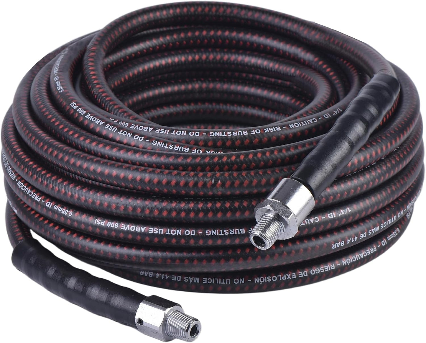 Manguera aire híbrida 1/4pulg 50ft 600PSI con accesorios MNPT