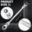 Llave trinquete extra larga cabeza flexible 0.472-0.512pulg