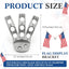 2 Soportes Bandera 3 Agujeros para Palo 3/8" Resistente