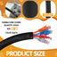 3 Fundas Cable 30ft para Mascotas 1/2pulg Negro