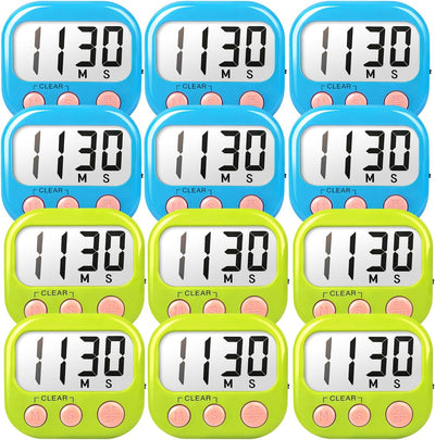 Temporizador magnético digital para aula paquete 12 azul y verde