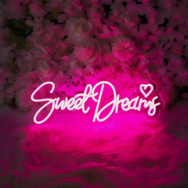 Letrero neón Sweet Dreams con luces LED USB para dormitorio