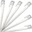 Estacas tienda campaña metal pasadores inflables set 6