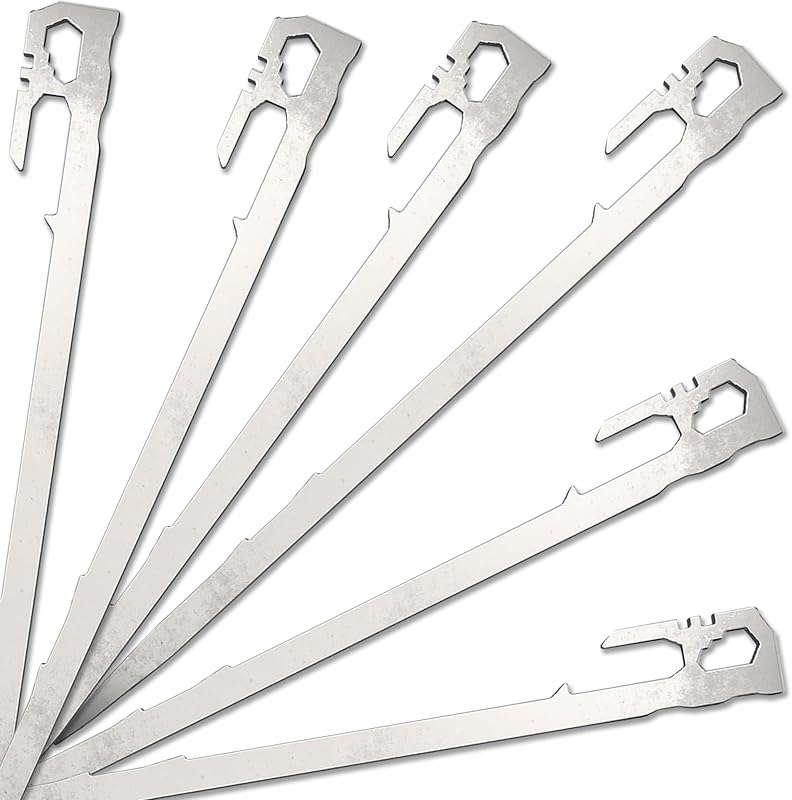 Estacas tienda campaña metal pasadores inflables set 6
