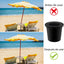 3 Pzas Anillo Mesa Paraguas 2.5" Poste 1.5" Negro