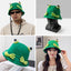 Sombrero pescador algodón estampado vaca para hombre mujer