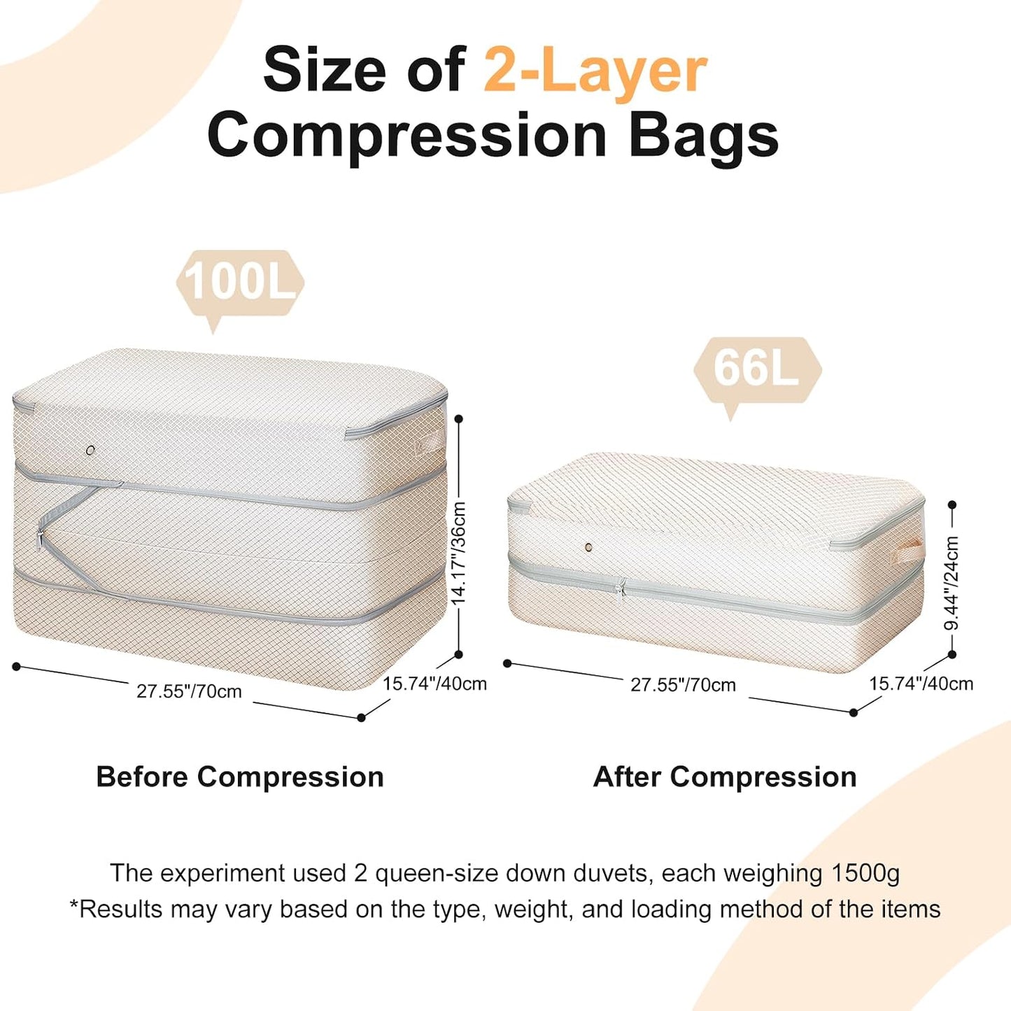 Bolsa compresión ropa de cama gran capacidad