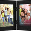 Armazón fotos bisagra vidrio para 2 fotos 4x6 pulg vertical