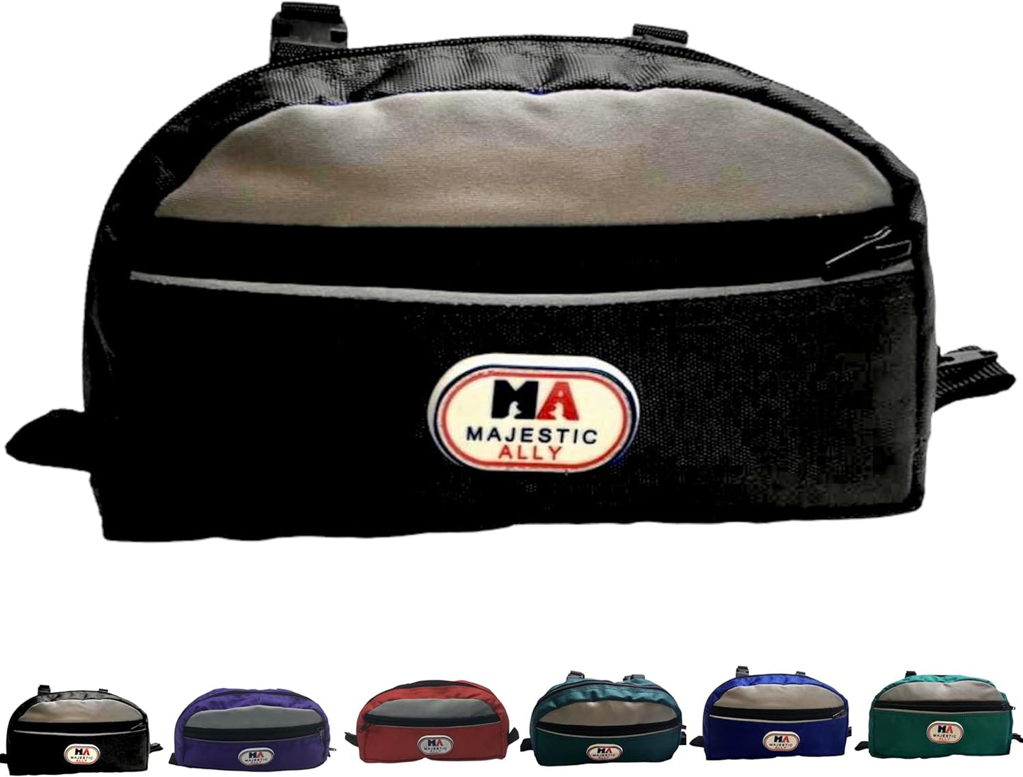 Bolsa sillín reflectante nylon occidental negro