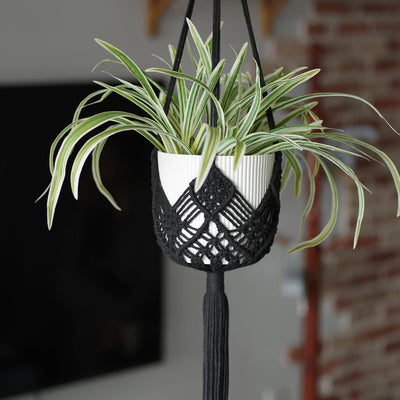 Macetero colgante macramé soporte plantas 8pulg interior