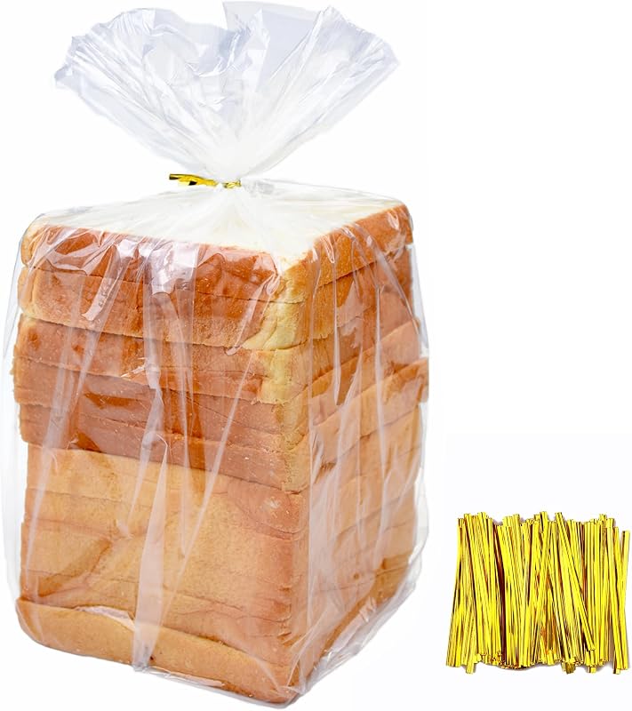 120 Bolsas Pan Plástico Reutilizables 18x8pulg Ajustables