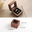 Caja madera anillo compromiso doble ranura negro