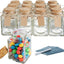 12 Pzas Tarros Vidrio 3.4oz con Tapas para Especias y Dulces