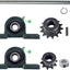 Kit eje transmisión galvanizado 5/8x16 Cadena #35